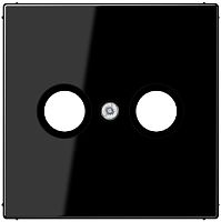 Лицевая панель Jung LS990 для 2-м. розетки TV+R черный картинка